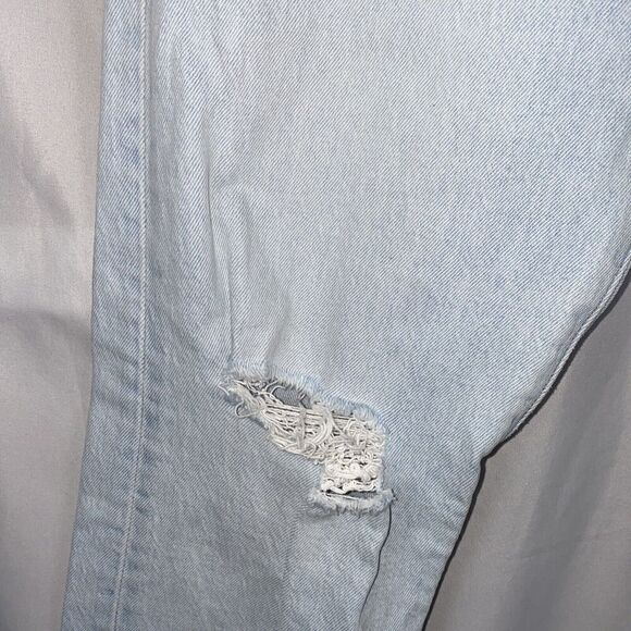 Levi's 501 Premium Denim Jeans Shout Out light wash raw hem size 27 x 26 - Picture 9 of 13